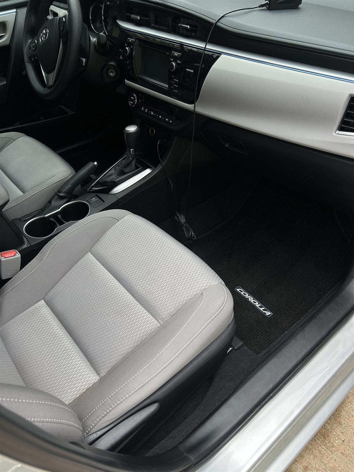 Toyota Corolla interior after detailing