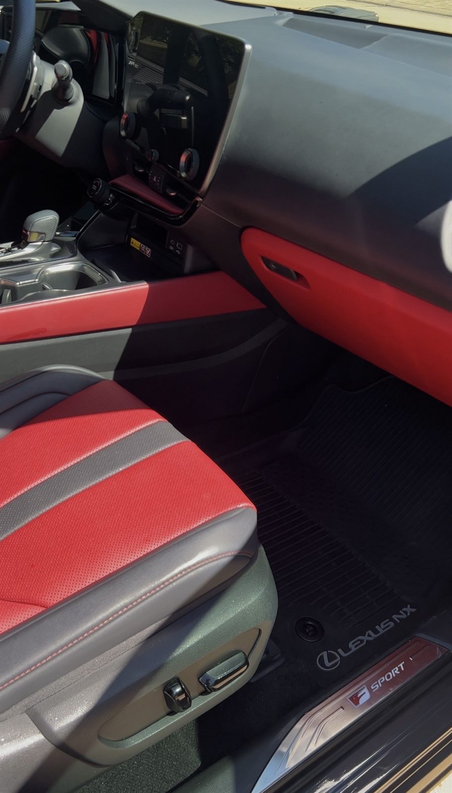 Lexus NX F Sport interior after detailing